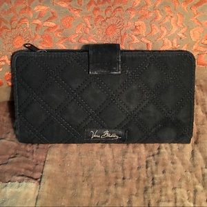 Vera Bradley Quilted Suede Clutch Wallet